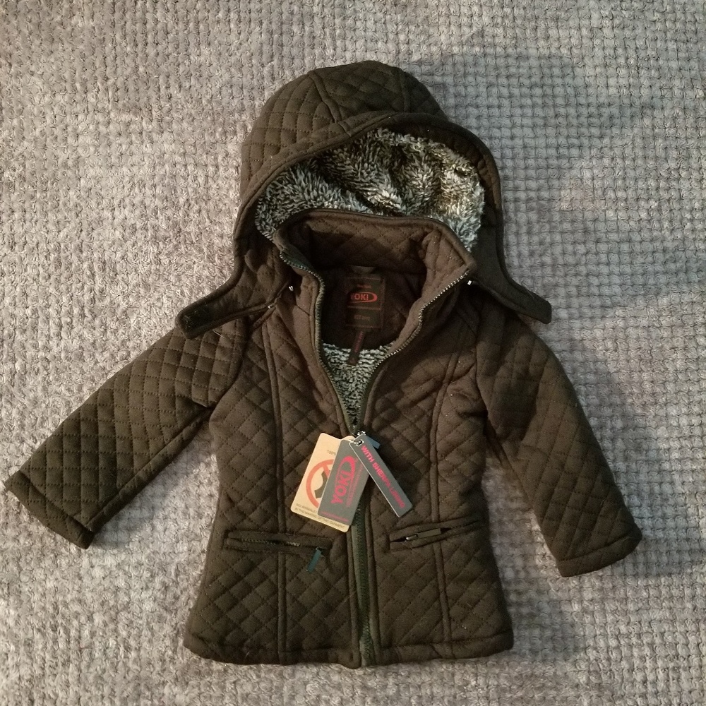 Yoki Black Quilted Coat
